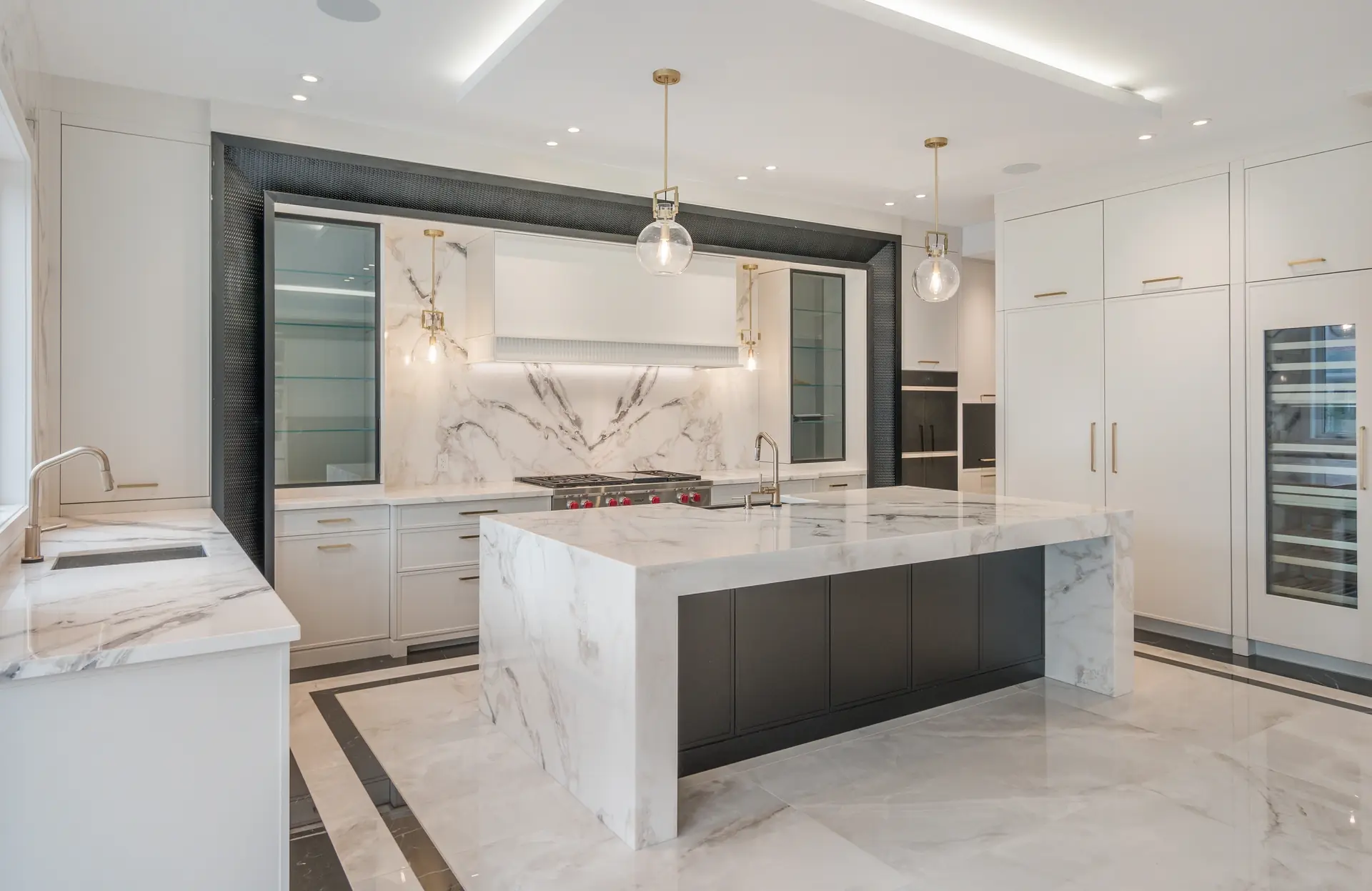 Custom kitchen with solid wood cabinets installed in the GTA